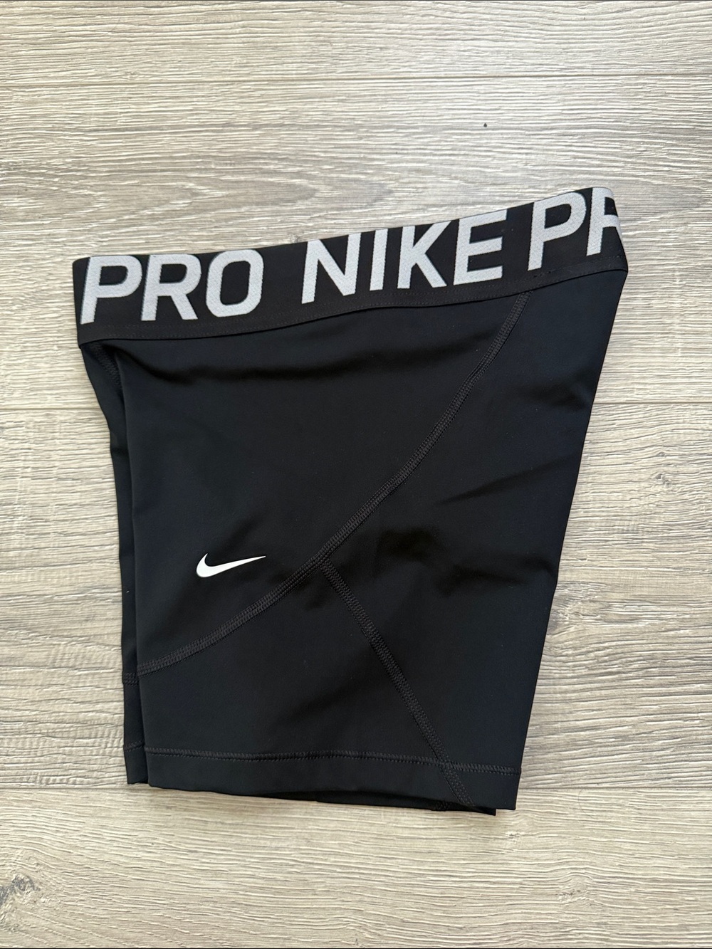Nike Pro Black Women's Training Shorts with White Swoosh - NWT SMALL - Picture 2 of 3
